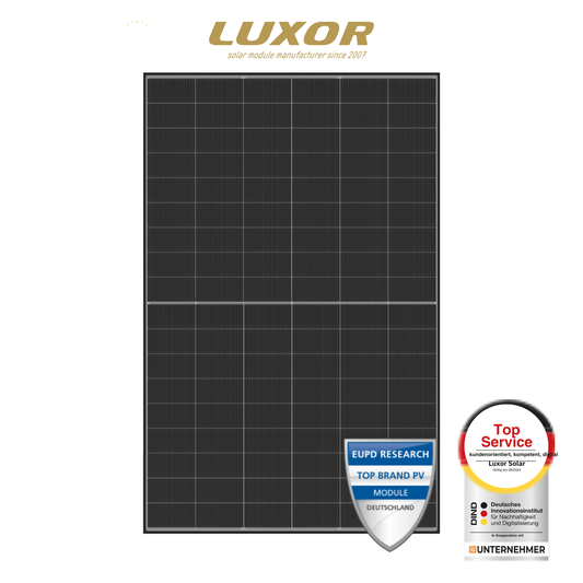 Luxor Eco Line N-Type TOPCon 455W – Glas-Glas Bifacial Solar Modul (Black Frame)